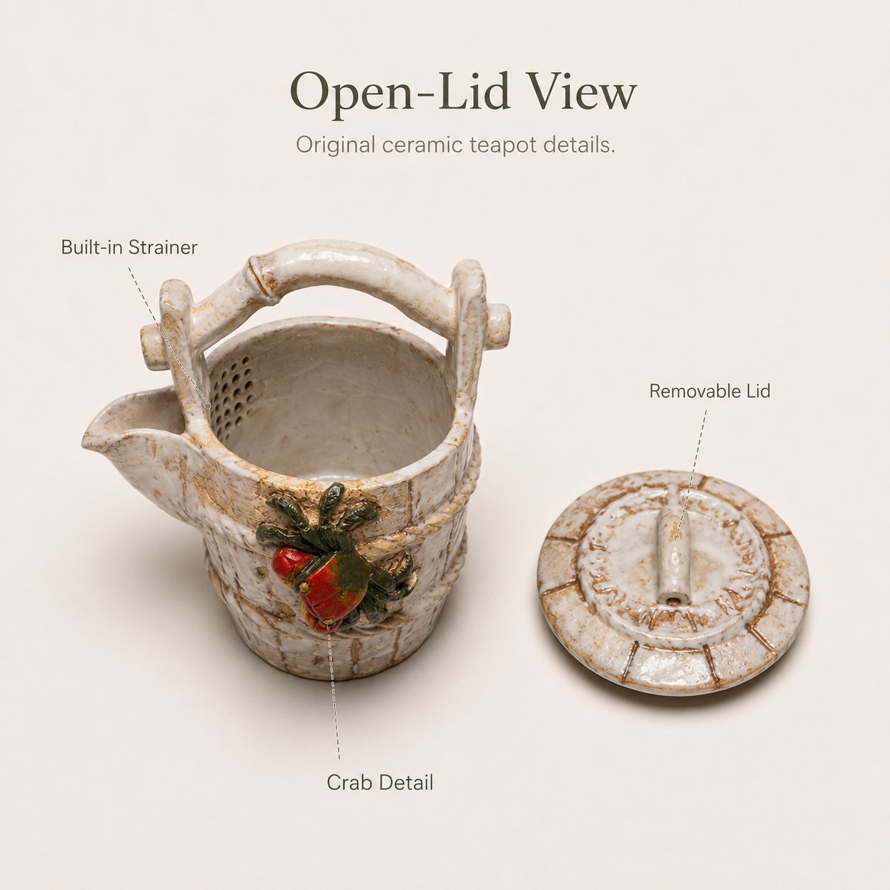 Crab Basket Teapot