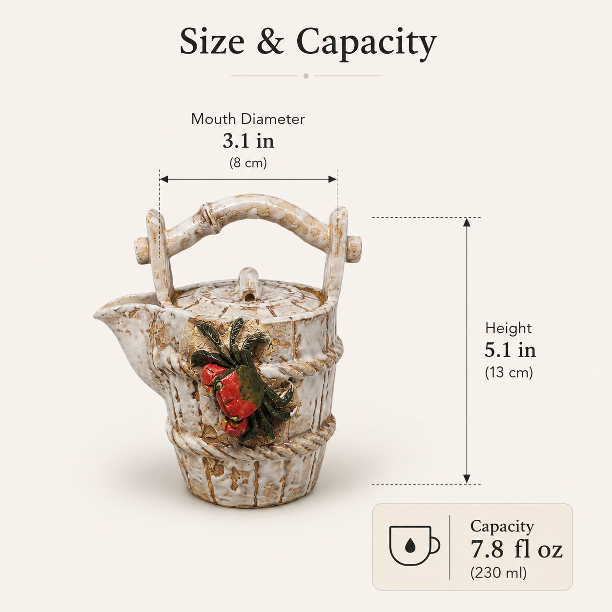 Crab Basket Teapot